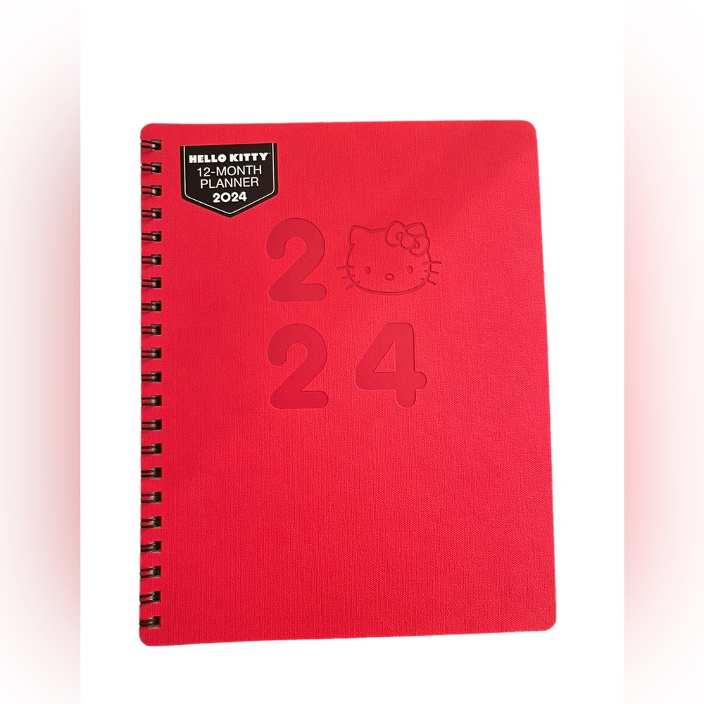 Hello kitty new red 2024 12 month planner